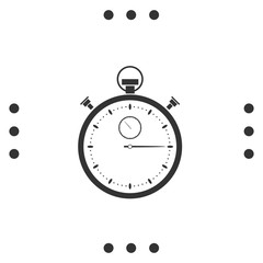 Stopwatch icon. Race sign. Accurate measurement of time symbol.