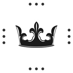 Crown icon. Elements for logo, label, game, hotel, an app design. Royal king, queen, princess crown.