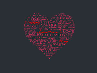 Obraz na płótnie Canvas Valentine Typography