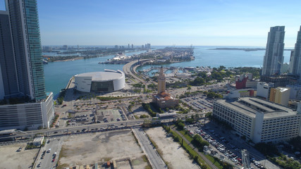 Aerial shot of Downtown Miami Florida