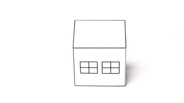 Looping Rotating Little Paper Home.
Small stop motion clip, of a simple, minimalist paper house, rotating and sliding to the right.
Stop Motion animation