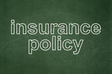 Obraz premium Insurance concept: Insurance Policy on chalkboard background
