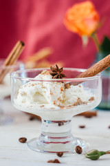 Delicious dessert for Valentine's day celebration.