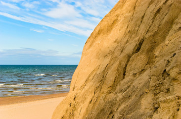 Steep shores of the Baltic Sea. Latvia