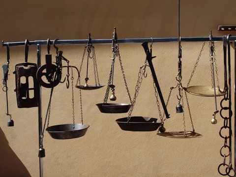 Set of old steelyards