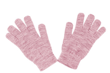Wool gloves isolated