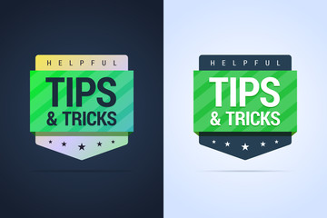 Tips and tricks banners. Flat and gradient styles. Vector illustration