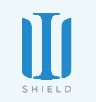 Shield and I Letter Logo
