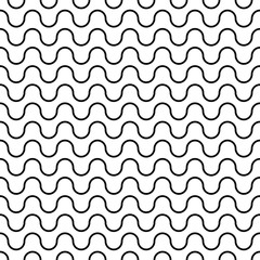 Abstract seamless pattern from waves. Vector endless background. Wavy backdrop