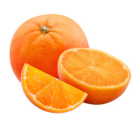 orange fruit isolated on white background