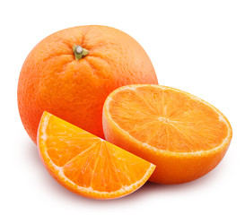 orange fruit isolated on white background