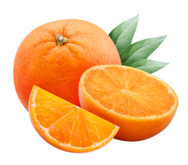 orange fruit isolated on white background