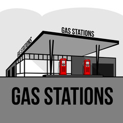 Obraz premium vintage gas stations