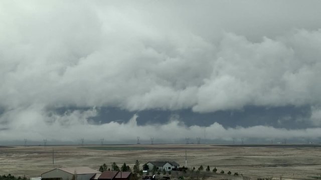 Turbulent Storm Clouds Clash over Plains