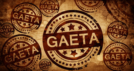 Gaeta, vintage stamp on paper background