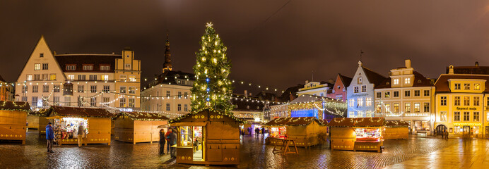 Christmas market at town hall square in the Old Town