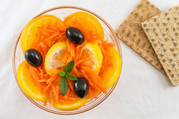 orange, carrot and olive salad