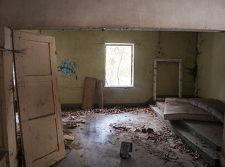 Einblicke in verlassene Kegelbahn.Insights into abandoned bowling alley