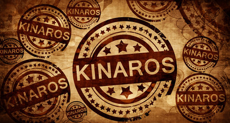 Kinaros, vintage stamp on paper background