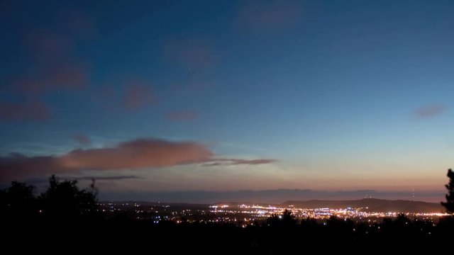 Rare Polar Noctilucent Clouds Seen on Horizon from South Dakota