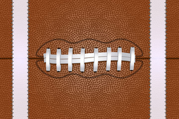 American Football ball laces, close up background. Vector illustration