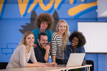 Multiethnic startup business team on meeting