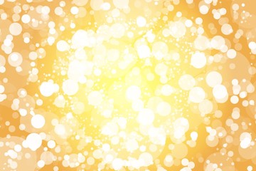 white bokeh blur on yellow background / Circle light on gold background / abstract light background