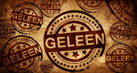 Geleen, vintage stamp on paper background
