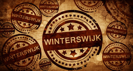 Winterswijk, vintage stamp on paper background