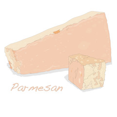 parmesan cheese image isolated artwork
