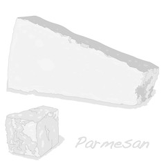 parmesan cheese image isolated artwork