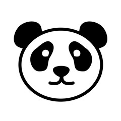Cute Panda Face Logo 