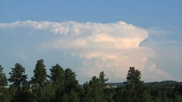 Cumulonimbus Supercell Thunderstorm in Time Lapse