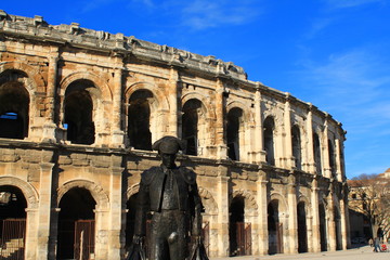 Fototapeta na wymiar Arènes de Nîmes, France 