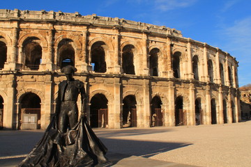 Fototapeta na wymiar Arènes de Nîmes, France 