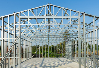 New technology steel frame for construction