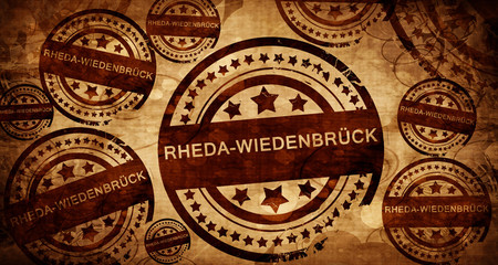 Rheda-wiedenbruck, vintage stamp on paper background