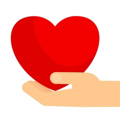 hand holding heart