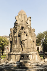 Sculpture in the garden of Castillo Chapultepec castle in Mexico City, Mexico (North America)