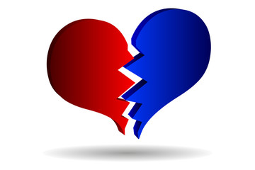 bursting heart vector, broken heart,