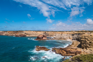 Rocky Coastal Cliffs and Turquoise Sea