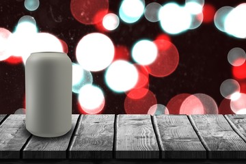 Composite image of beverage can against white background 3d