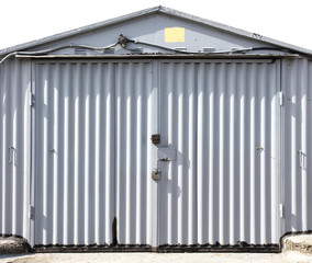 old metal warehouse door, hangar, high resolution photo
