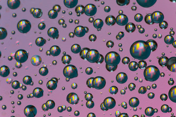 Abstract image of water droplets on glass 