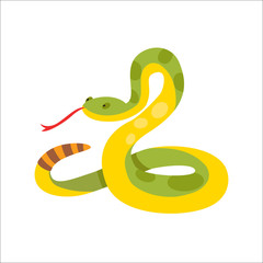 Naklejka premium Snake reptile cartoon vector