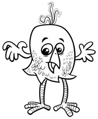 fantasy bird coloring page