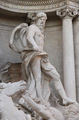 Obraz premium Statue de la fontaine de Trevi à Rome, Italie