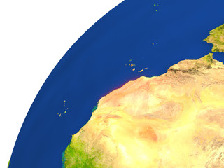 Country of Western Sahara satellite view