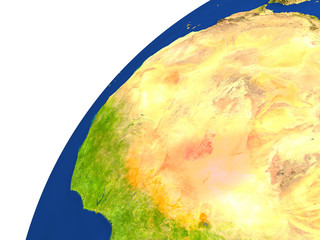 Country of Niger satellite view
