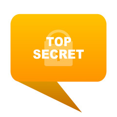 top seret orange bulb web icon isolated.